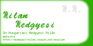 milan medgyesi business card